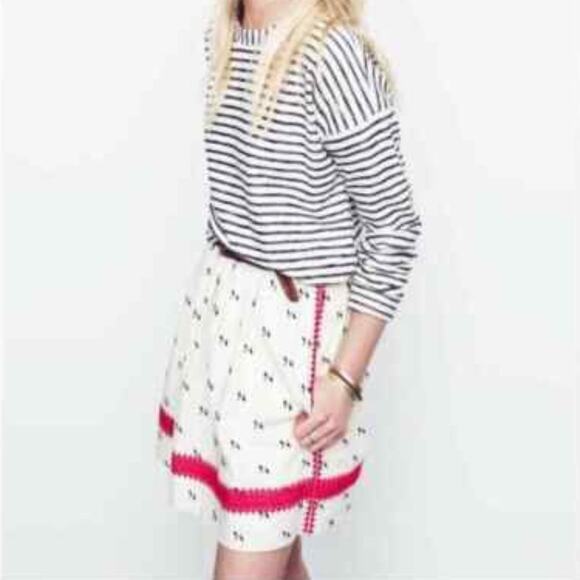 Madewell Lightstitch Linen Cotton A-line Circle Skirt Size 6 - Picture 7 of 8